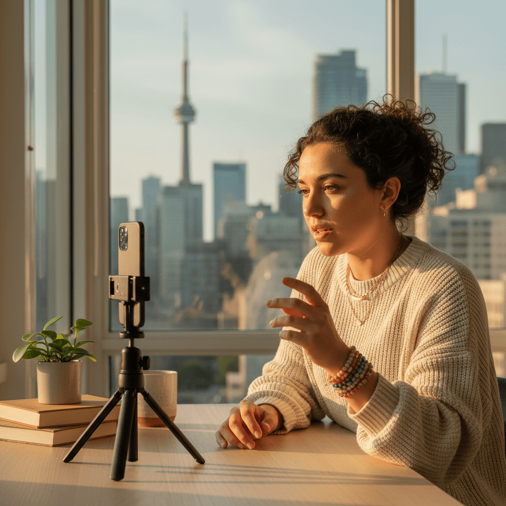 Influencer content creation session