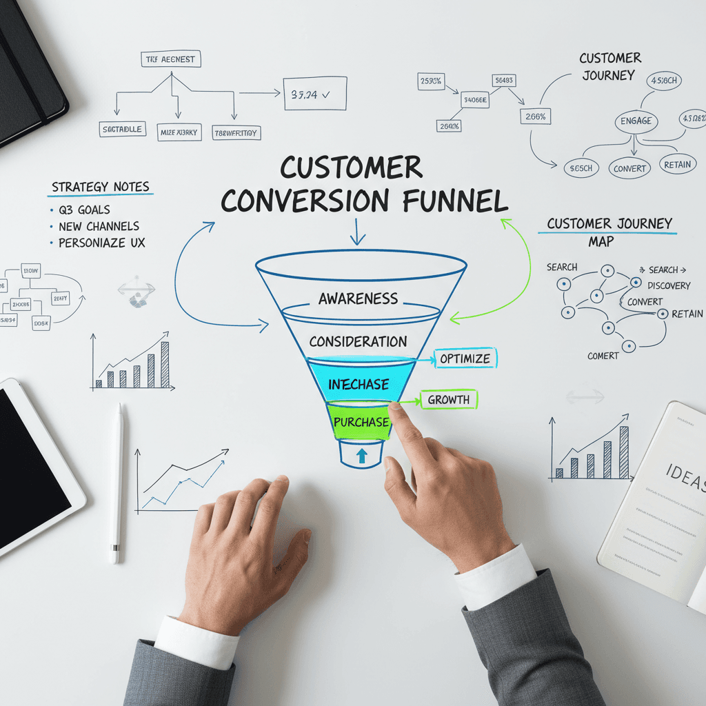 Sales funnel strategy mapping