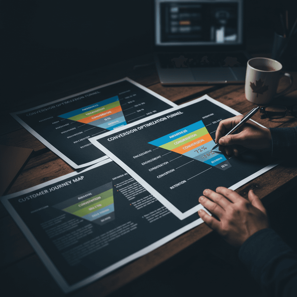 Conversion funnel strategy and customer journey mapping